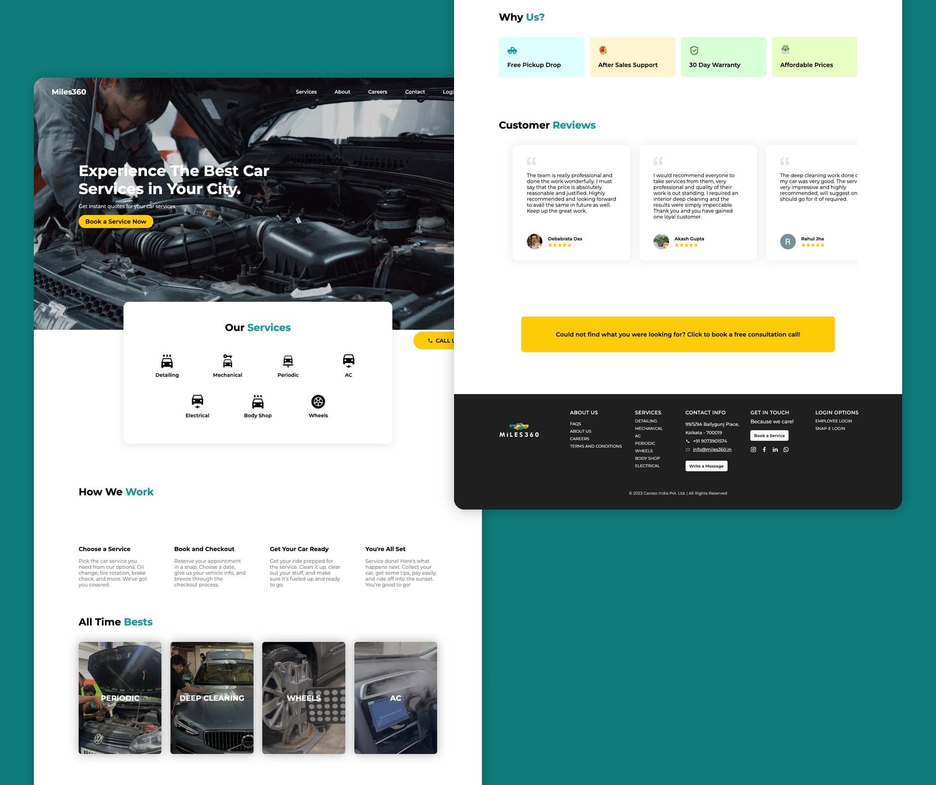 Auto repair shop website